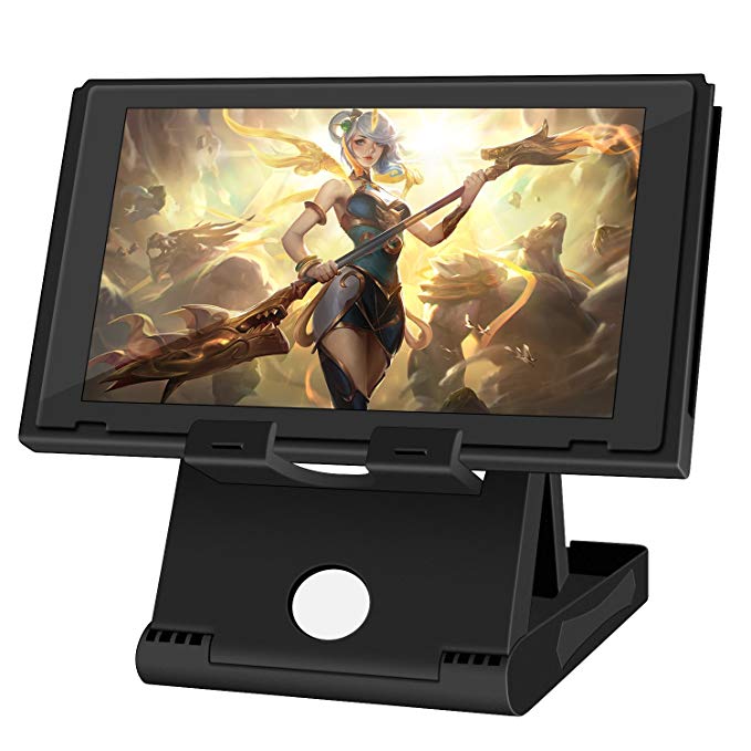 Nintendo Switch Stand Chargable & Adjustable,HEYSTOP Compact PlayStand with Charging Port for Nintendo Switch,iPhone XR,XS,X, iPhone 8,7, 7 Plus, 6, 6 Plus, Samsung Galaxy S9, S8, S7, S6, Google Nexus, Lumia, Tablets