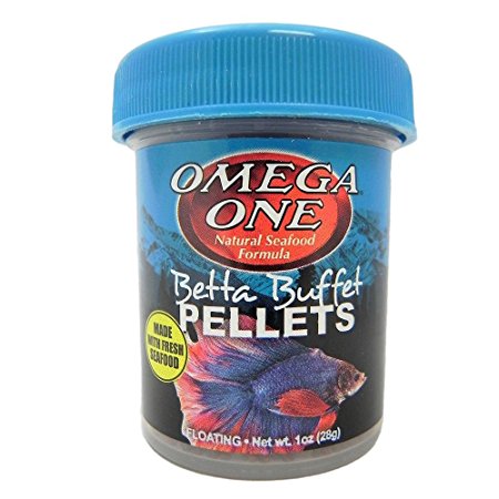 Omega One Betta Buffet Pellets Betta Food, .61 oz.