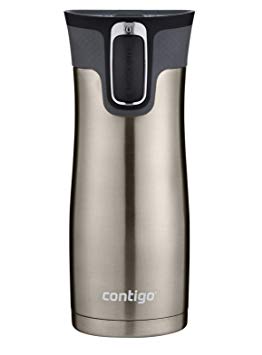 Contigo 2034154 AUTOSEAL West Loop Vaccuum-Insulated Travel Mug, 16 oz, Stainless Steel (Renewed)