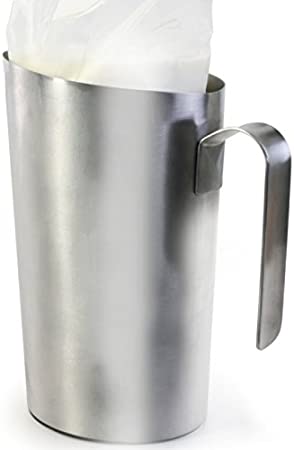 Danesco 9345644SS Stainless Steel Milk Bag Holder, Silver