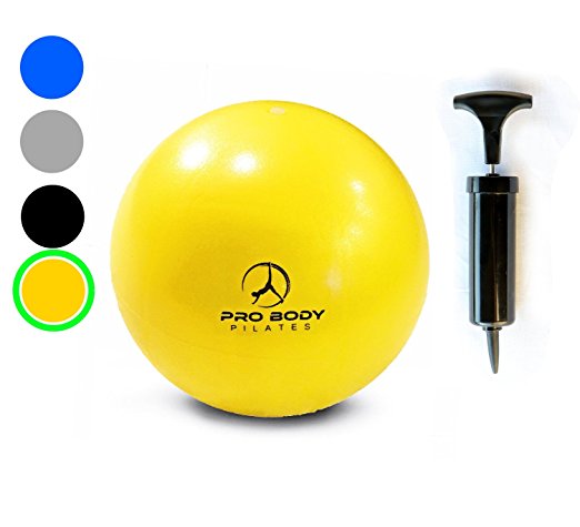 Mini Exercise Ball with Pump - 9 Inch Bender Ball for Stability, Barre, Pilates, Yoga, Core Training and Physical Therapy