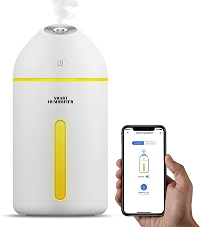 meross Smart Humidifiers for Babies, 320ML Cool Mist Humidifier for Bedroom Work with Amazon Alexa and Google Assistant, Filterless, Auto Shut Off