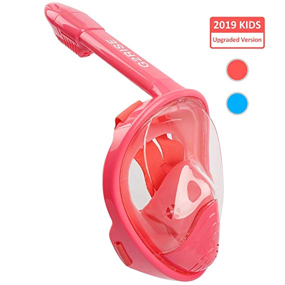 G2RISE SN01 Full Face Snorkel Mask with Detachable Snorkeling Mount, Anti-Fog and Foldable Design for Adults Kids