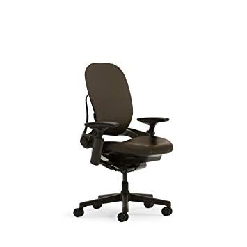 Steelcase Leap Plus Office Chair - Rocky Leather with Platinum Base