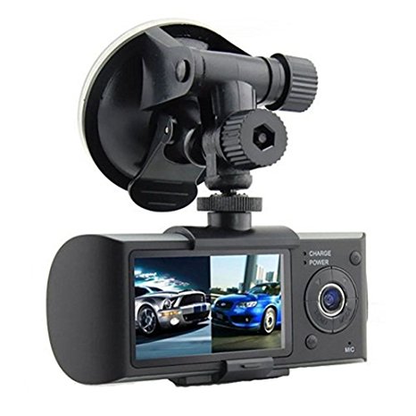 Haoponer 2.7-Inch TFT Car Driving Video Recorder Dash Cam DVR Vehicle Safety Backup Dual Camera GPS Logger G-sensor