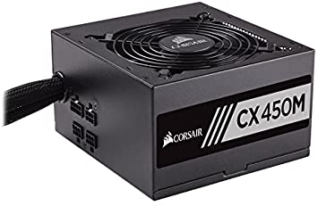 Corsair CX Series 450 Watt 80 Plus Bronze Certified Modular Power Supply (CP-9020101-NA)