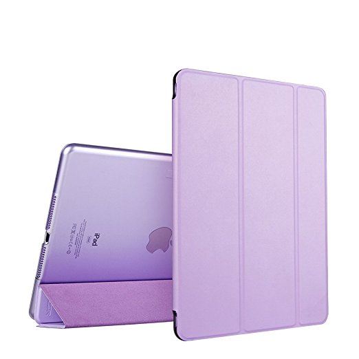 iPad Air 2 Case, ESR Smart Case Cover [Synthetic Leather] Translucent Frosted Back Magnetic Cover with Auto Sleep/Wake Function [Ultra Slim][Light Weight] (Fragrant Lavender)