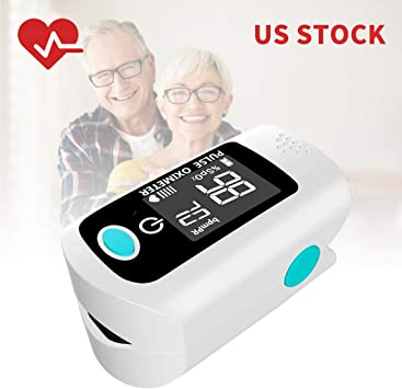 Pulse Oximeter Fingertip,FDA Approval Upgraded SpO2 Blood Oxygen Saturation Monitor, Heart Rate Monitor, Suitable for Fitess, Special Situations