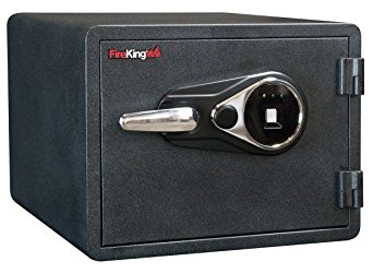 FireKing KY0913-1GRFL Business Class 1-Hour Rated Fire Safe Fingerprint Scanner Lock, MagPROOF Anti-Magnet Tamperproof, Water Resistant, 14" Height, 18.5" Wide, 19" Length, Metal, Black