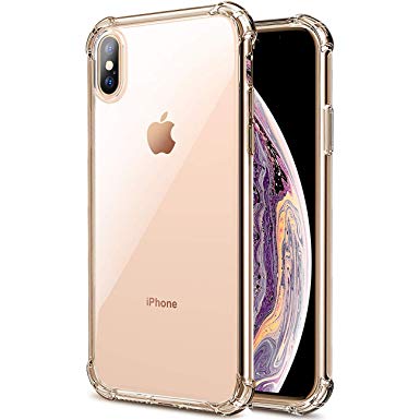 Toppix Case for iPhone Xs Max, Slim Soft & Flexibel TPU Silikon Bumper Backcover [Reinforced] [Anti-Slip][Scratch-Resistant] Shockproof Cover for Apple iPhone Xs Max (6.1 inch, 2018 Release), Clear