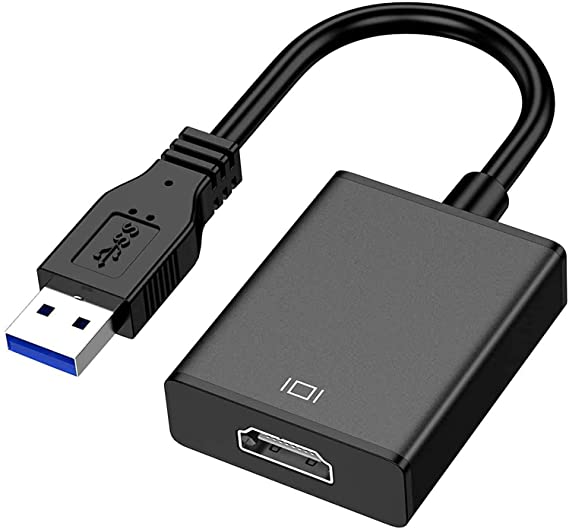 USB to HDMI Adapter, USB 3.0/2.0 to HDMI 1080P HD Audio Video Graphics Converter for for PC Laptop Projector HDTV Compatible with Windows XP 7/8/8.1/10(NO MAC & VISTA)