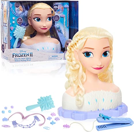 Disney Frozen 2 Deluxe Elsa The Snow Queen Styling Head, 17-Pieces