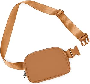 ODODOS Everywhere Belt Bag with Adjustable Strap, Small Waist Pouch Fanny Pack for Workout Running Travelling Hiking, Bronze