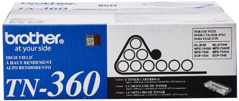 Brother TN360 High Yield Toner Cartridge - Black