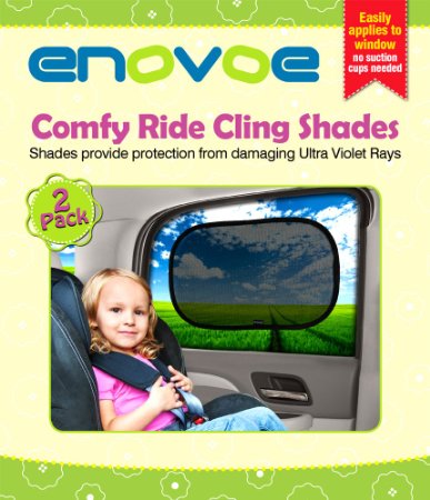 Car Sun Shade (2 Pack) - Premium Baby Car Window Shades are best for blocking over 97% of Harmful UV Rays while protecting your child from sunlight and glare