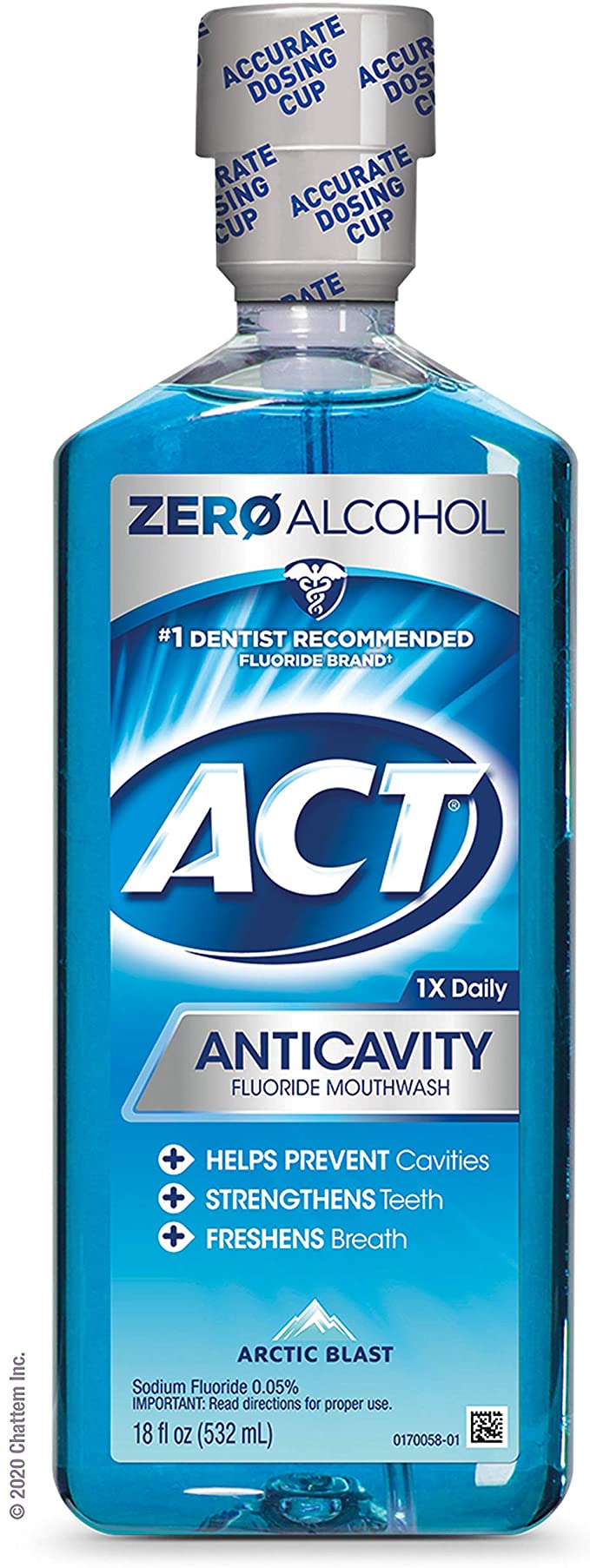 Act Act Anticavity Fluoride Mouthwash, Arctic Blast, 18 Oz, 18 Oz