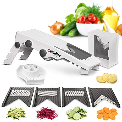 Mueller V-Pro 5 Blade Mandoline Slicer - German Quality, Professional Grade Vegetable Julienner - Patented Design for Maximum Adjustability