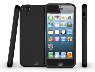 iPhone 5S Case Diztronic Matte Back Black Flexible TPU Case for Apple iPhone 5  5S - Retail Packaging