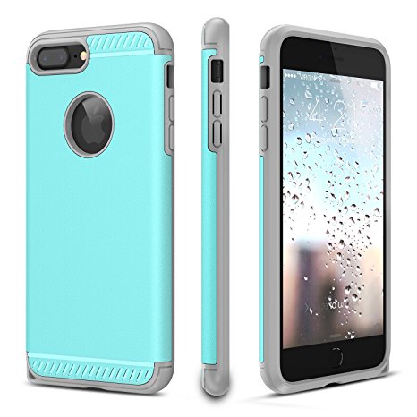 iPhone 7 Plus Case, CHTech iPhone 8 Plus Case Double Layer Shockproof Heavy Duty Protection Armor Case for Apple 5.5'' iPhone 7 Plus / iPhone 8 Plus [Mint]