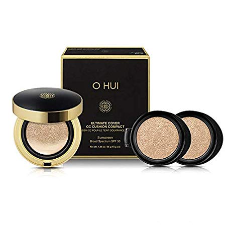 O HUI - Ultimate Cover CC Cushion Compact - Broad Spectrum SPF 50 (02 Natural Beige) (15g   2 refills)