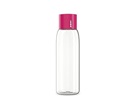 Joseph Joseph Dot Hydration Tracking Water Bottle, 600 ml - Pink