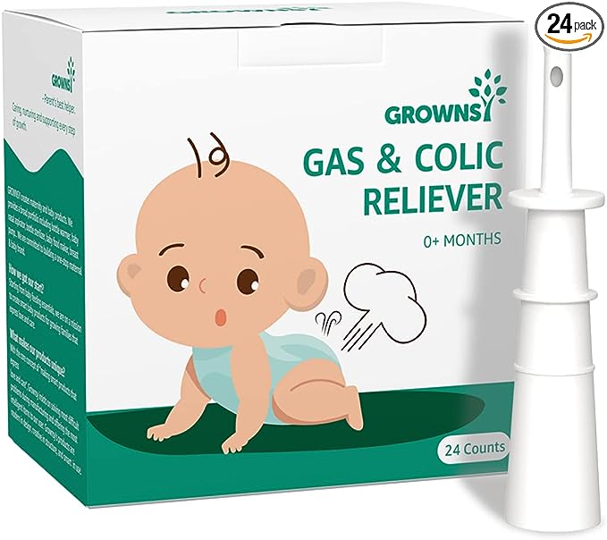 GROWNSY Gas and Colic Reliever for Babies, 24 PCS Natural Baby Colic and Gas Relief, Baby Gas Colic Passer, Gas Relief for Newborns