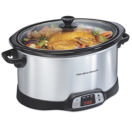 Hamilton Beach Programmable Countdown Slow Cooker, 8-Quart (33480)