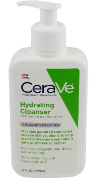 CeraVe Facial Cleanser, Hydrating Cleanser, 8 Ounce