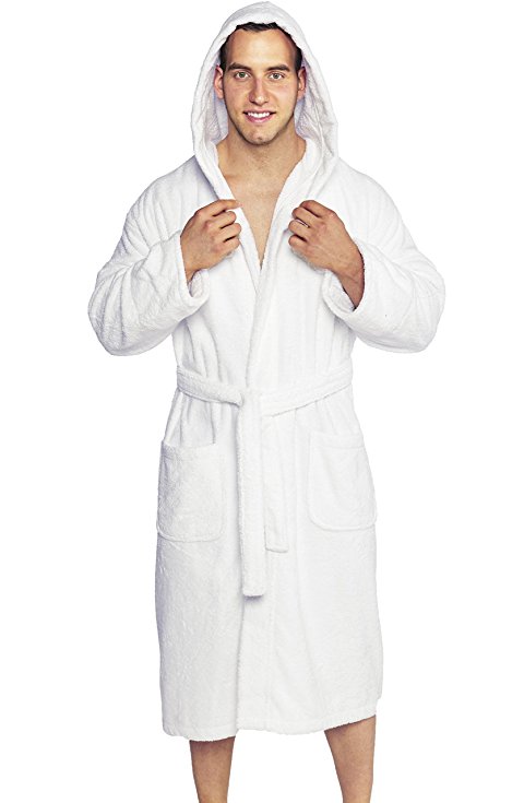 Hooded Terry Bathrobe Unisex, 100% Combed Pure Turkish Cotton, Made in Turkey …