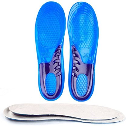 Speedfeet Sport Insole Gel Massaging Insole for Low Arches Orthopedic and Plantar Fasciitis Running,Silicone Insole for Men Shoes Insert(Men's Sizes 8-13 ( 2 Pair )