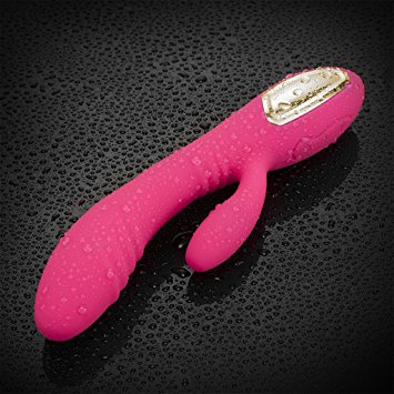 SEXBON Therapeutic Rabbit Massager Rechargeable Waterproof Personal Vibrator, 10x Strong Frequency, Flexible Odorless Medical Silicone