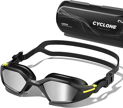 COPOZZ Men's Swim Goggles, Swimming Goggles Anti-fog No Leaking UV Protection for Adult men