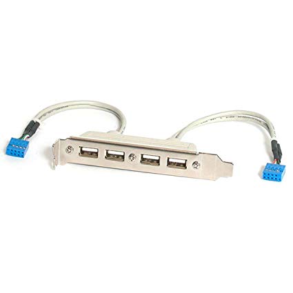 StarTech.com 4 Port USB A Female Slot Plate Adapter - USB panel - 4 pin USB Type A (F)