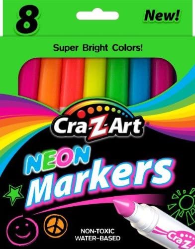 Cra-Z-Art Neon Broadline Markers, 8 Count (10112)