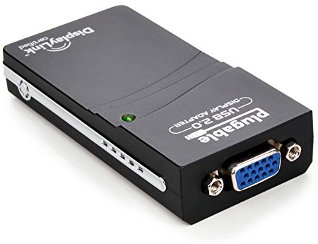 Plugable USB to VGA Video Graphics Adapter for Multiple Displays up to 1920x1080 (Supports Windows 10, 8.1, 8, 7, and XP)