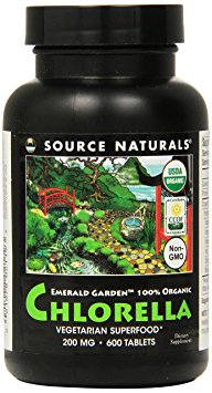 SOURCE NATURALS Emerald Garden Organic Chlorella 200 Mg Tablet, 600 Count