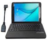 Galaxy Tab A 97 Keyboard case IVSOUltra-Thin High Quality DETACHABLE Bluetooth Keyboard Stand Case  Cover for SamSung Galaxy Tab A SM-T550NZWAXAR 97-inch Tablet-With Free OTG Cable Black