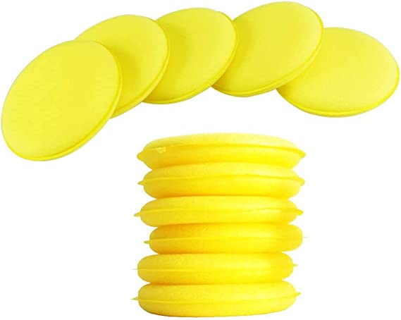 {Factory Direct Sale} (pack of 60) Waxing Polish Wax Foam Sponge Applicator Pads Fit for Clean Car Vehicle Auto Glass Yellow