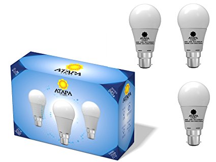 BEST ENERGY SAVING 3 x LED BULBS FOR your home, perfect for kitchen, living room and porch giving you wide 270° beam angle, very bright 10W 840 Lumens (70W) output, warm white colour, B22 base A60 bulb