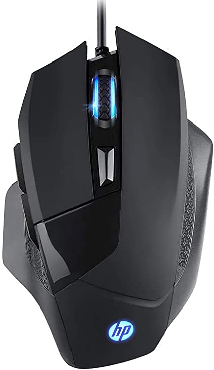 HP Gaming Mouse Wired, Ergonomic Game USB Gaming Laptop Mice RGB, [4000 DPI] Programmable Comfortable Grip 6 Buttons [G200] Black