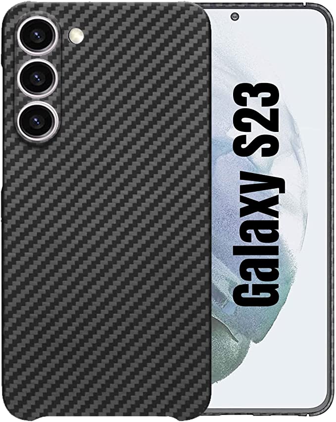 Thinborne Compatible with Samsung Galaxy S23 5G Case - [Extremely Thin Aramid Fiber Cover], Minimalist Style with Carbon Fiber Textures