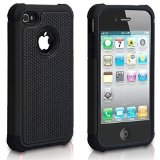 iPhone 4 Case iPhone 4S Case CHTech Shockproof Durable Hybrid Dual Layer Armor Defender Protective Case Cover for Apple iPhone 4S4 Black