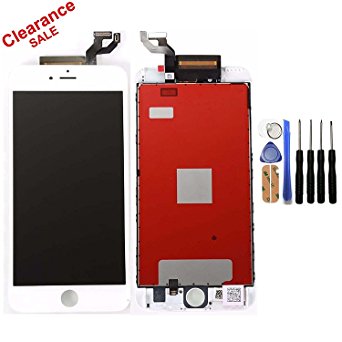 CELLPHONEAGE For iPhone 6S Plus 5.5 Inch New LCD Touch Screen Replacement With 3D Touch White Digitizer Glass Disply Assembly Replacement   Free Repair Tool Kits (White)