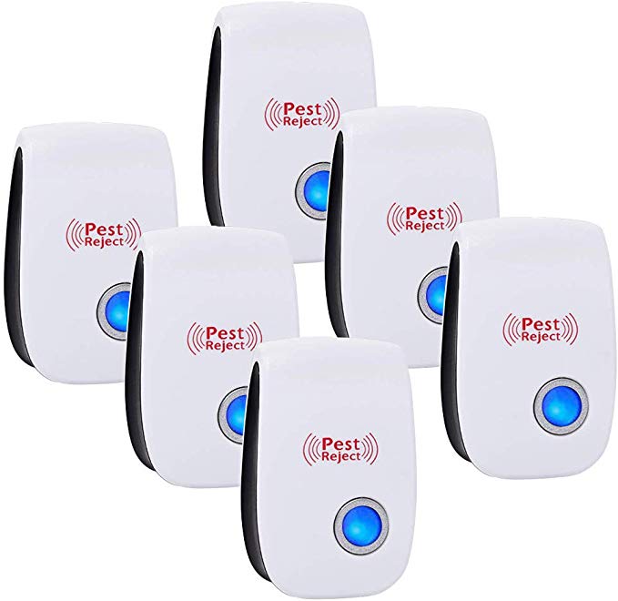 Bocianelli Ultrasonic Pest Repeller 6 Pack,Electronic Pest Repellent Indoor Plug in for Mosquito, Rodent,Anti, Cockroach, Mosquito, Bug, Non-Toxic, Humans and Pets Safe