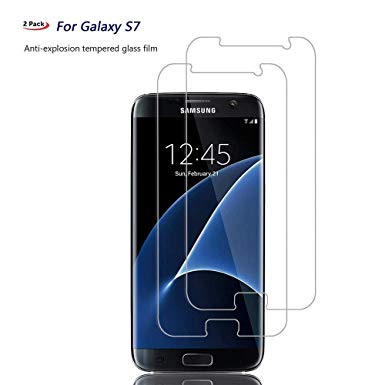 2-Pack for Galaxy S7 Tempered Glass Screen Protector,Caryan[9H Hardness][Case Friendly][Bubble-Free][Anti-Scratch] Glass Screen Protector for Samsung Galaxy S7