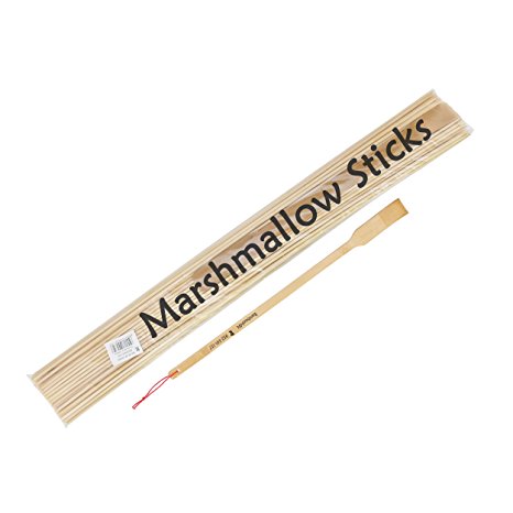 BambooMN Brand - Premium 24 Inch (2ft) 5mm Thick Extra Long Multipurpose Marshmallow Roasting Bamboo Sticks/Skewer (Plus a free bamboo spreader or backscratcher) -100pcs