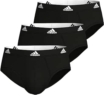 adidas Men's 3 Pack Active Flex Briefs, Black, L