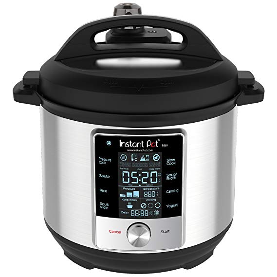 Instant Pot Max 6 Quart Multi-use Electric Pressure Cooker with 15psi Pressure Cooking, Sous Vide, Auto Steam Release Control and Touch Screen