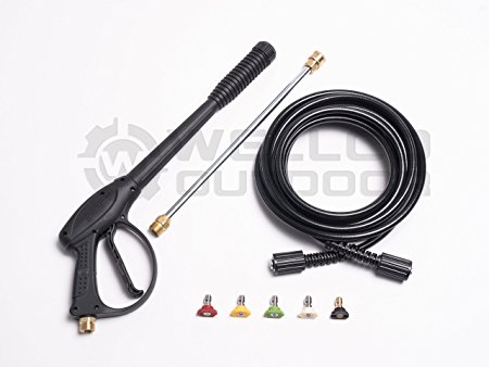 PREMIUM Pressure Washer 8-Parts Replacement Kit with ACCESSORIES! 5 QUICK CONNECT TIPS 3600 MAX psi Spray Gun 25' Premium hose 16" Wand/Lance Upgrade your Honda Excell & Troybilt Pressure Washers!