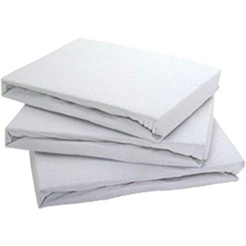 Tony's Textiles 100% Cotton Stretchy Jersey Fitted Sheet - White (King)